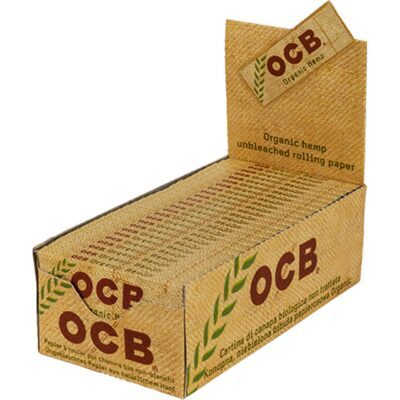 OCB Organic Hemp Unbleached Rolling Paper, 50 x 50