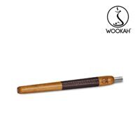 WOOKAH Wooden Mundstück Brown Leather  - Iroko