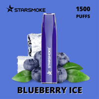 STARSMOKE Crystal Blueberry Ice 1500  Puffs 2% Nic.10 Stk