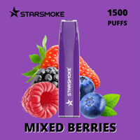 STARSMOKE Crystal Mixed Berries 1500  Puffs 2% Nic.10 Stk