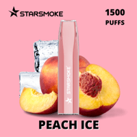 STARSMOKE Crystal Peach Ice 1500 Puffs 2% Nic.10 Stk