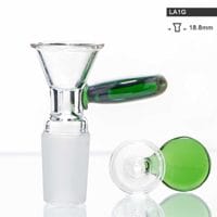Glass Bowl With a Green Handle SG:18.8mm