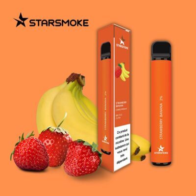 STARSMOKE Strawberry Banana 800 Puffs 2% Salt Nicotine 10 Stk