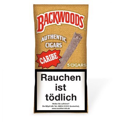 Backwoods Caribe Cigars, 8 x 5 Cigars