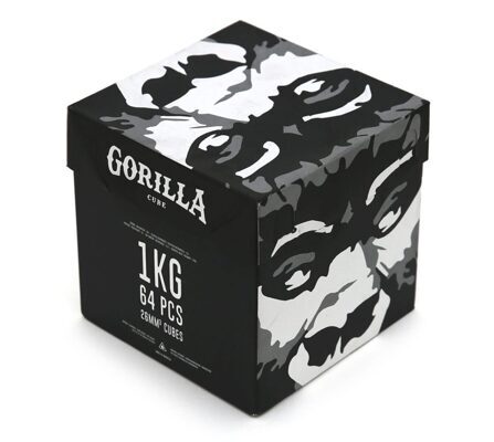 Gorilla Cube Naturkohle 1kg - 26mm / 64 Pcs.