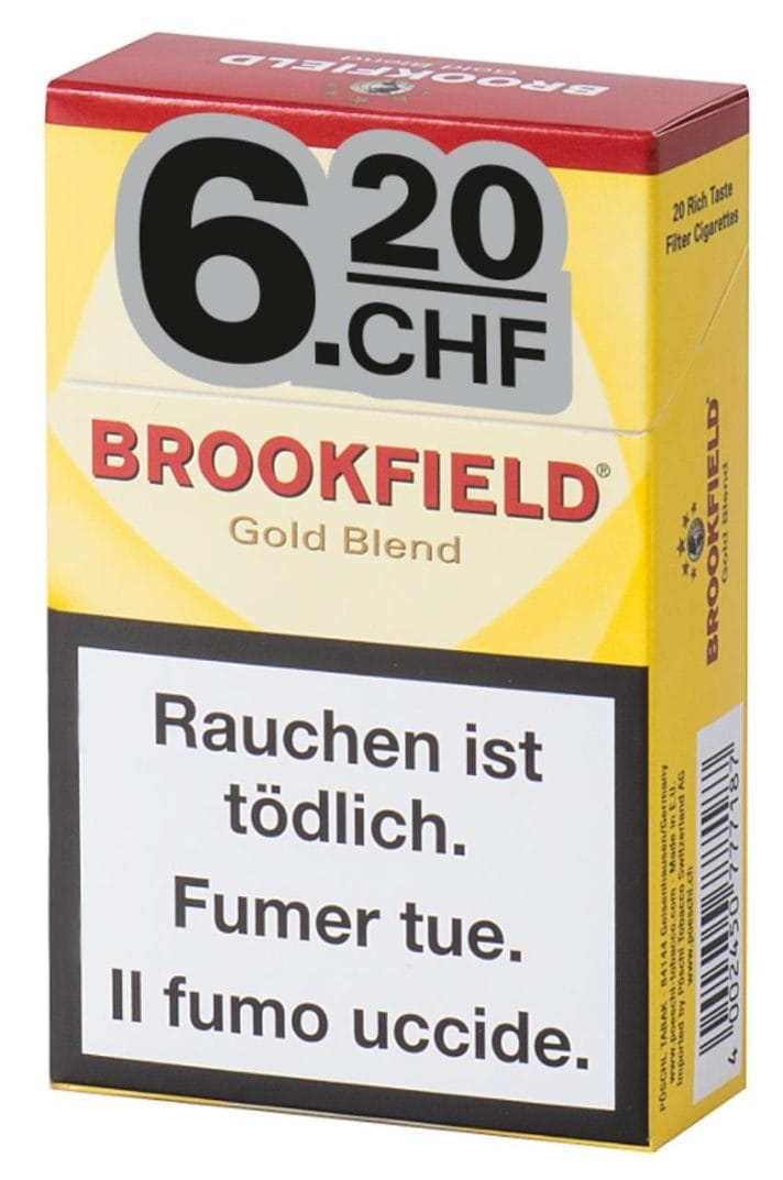 Brookfield Gold Blend Box Cigarettes 10X20