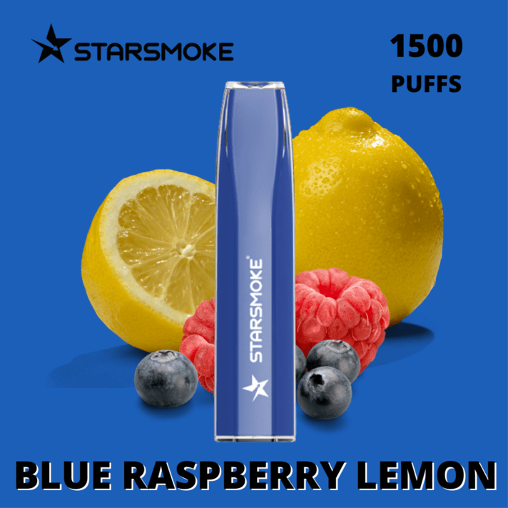 STARSMOKE Crystal Blue Raspberry 1500  Puffs 2% Nic.10 Stk