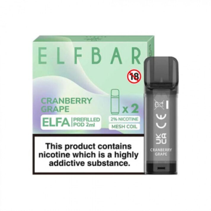 ELFBAR ELFA 2ml Pods - Cranberry Grape 10 Stk