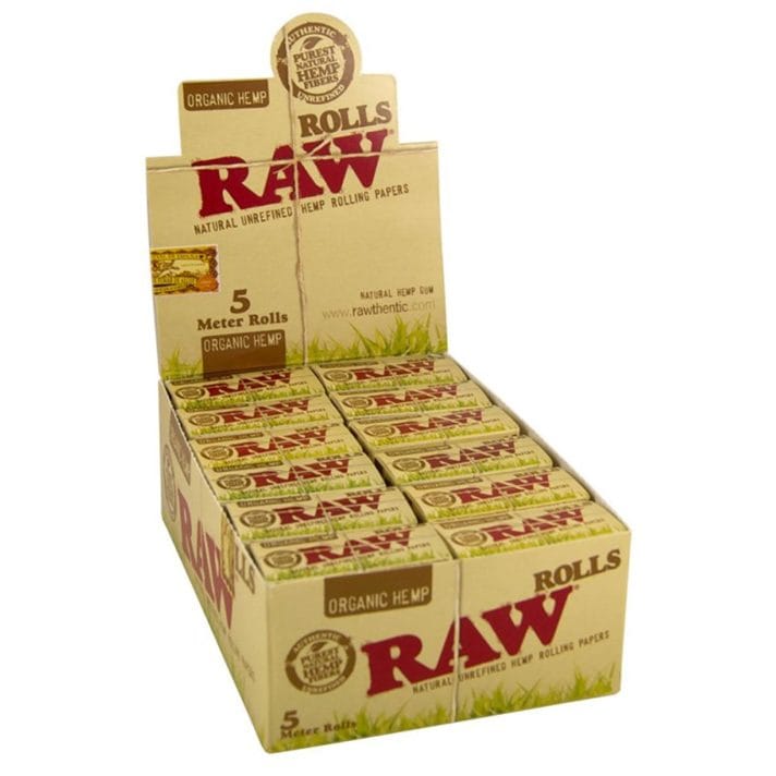 RAW Organic Hemp Rolls King Size, 24 Rolls